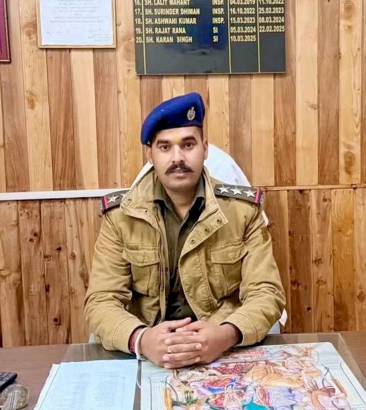 पुलिस निरीक्षक गगन सिंह रनायक ने संभाला औट थाने का कार्यभार।