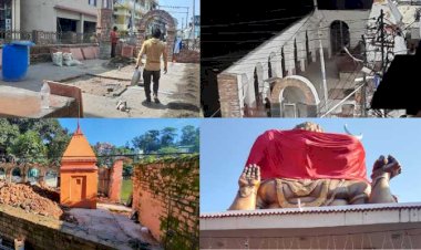 नाहन: समाज सेवियों की इच्छा शक्ति ने खंडहर को बदल डाला भव्य धार्मिक स्थल में...मन्दिर जीर्णोद्धार समिति के प्रयासों औऱ दानवीरों का सहयोग रंग  लाया....पक्का टैंक परिसर में..