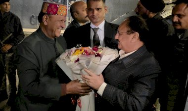 हिमाचल पहुंचे भाजपा राष्ट्रीय अध्यक्ष जगत प्रकाश नड्डा—शिमला में ऐतिहासिक स्वागत, दौरा संगठन के लिए अत्यंत महत्वपूर्ण
