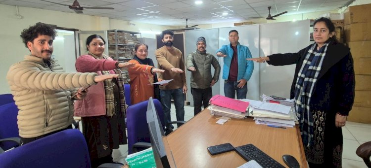 नशा मुक्त हिमाचल अभियान के अंतर्गत जिला श्रम कल्याण कार्यालय में संकल्प कार्यक्रम आयोजित