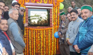 डॉ. शांडिल ने 10 लाख रुपए की लागत से मनलोग बागा से चौरां तक एम्बुलेंस मार्ग का किया शिलान्यास