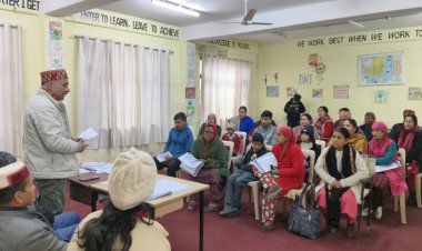 ग्राम पंचायत पीज में जिला रेड क्रॉस द्वारा दिव्यांगता शिविर का आयोजन