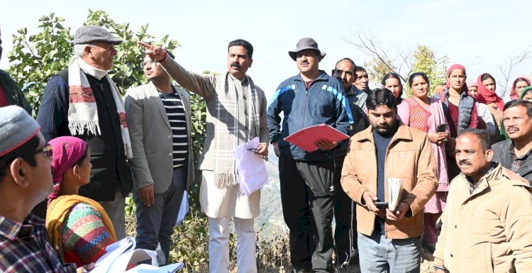 एनएच–03 सिहन से पाड़च्छु तक विधायक चन्द्रशेखर ने किया निरीक्षण