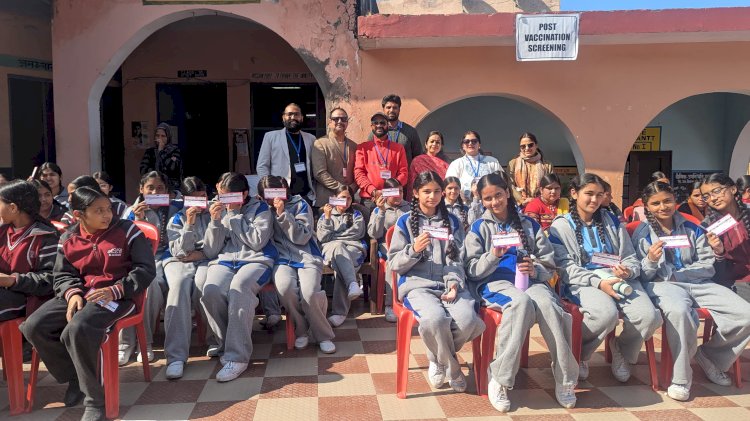नाहन: सर्वाइकल कैंसर की रोकथाम के लिए 502 बालिकाओं को एचपीवी टीका लगाया,रोटरी क्लब सिरमौर हिल्स की पहल..