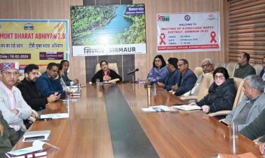 सिरमौर को टीबी मुक्त बनाने के लिए सभी विभाग मिलकर करे कार्य-उपायुक्त