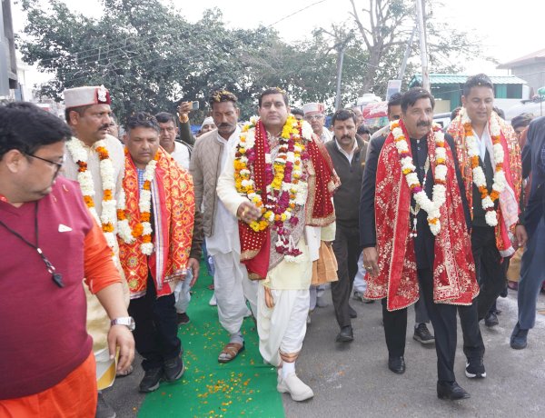 श्री चिंतपूर्णी दर्शनार्थ संकल्प पद यात्रा में शामिल हुए उपमुख्यमंत्री