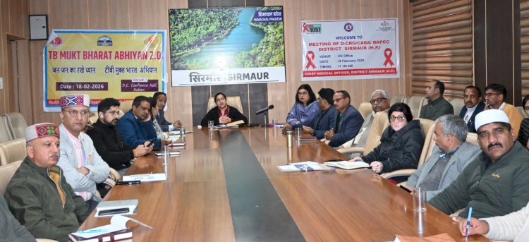 सिरमौर को टीबी मुक्त बनाने के लिए सभी विभाग मिलकर करे कार्य-उपायुक्त