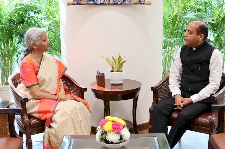 केंद्रीय वित्त मंत्री निर्मला सीतारमण से दिल्ली में मिले जयराम ठाकुर