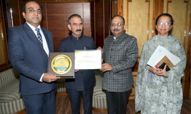 प्रमुख एवं मध्यम सिंचाई गणना को पूरा करने पर हिमाचल सम्मानित