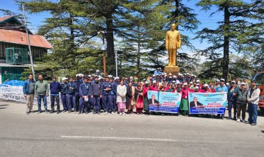 अंबेडकर जयंती पर मेरा युवा भारत  द्वारा पदयात्रा का आयोजन