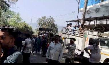 नाहन: कामगार की मौत के बाद, गुस्साये ग्रामीणों ने कम्पनी के खिलाफ नारेबाजी की,हाइवे पर यातायात प्रभावित...