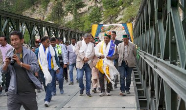 सीमावर्ती ग्राम पंचायत ठंगी के गावं लम्बर में 2 करोड़ रुपये की लागत से निर्मित बैली ब्रिज का किया लोकार्पण