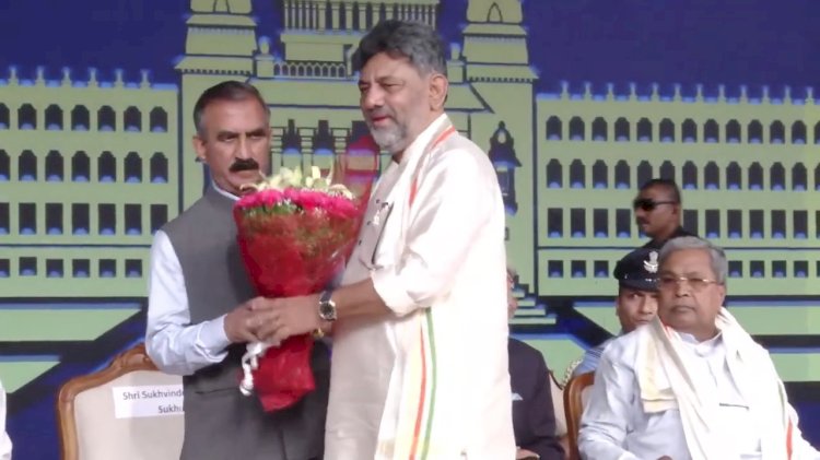 मुख्यमंत्री ने डी.के. शिवकुमार को कर्नाटक के मुख्यमंत्री बनने पर दी बधाई