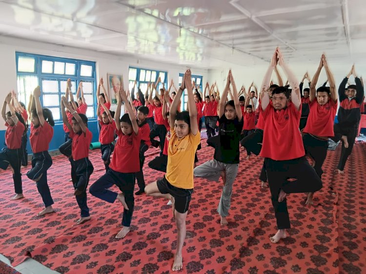 नाहन :नौहराधार विद्यालय ने हर्षोल्लास से मनाया अंतर्राष्ट्रीय योग दिवस